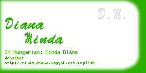 diana minda business card